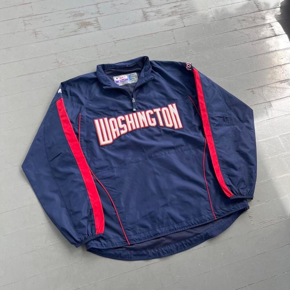 Vintage Majestic Athletic Washington Nationals MLB Windbreaker Jacket